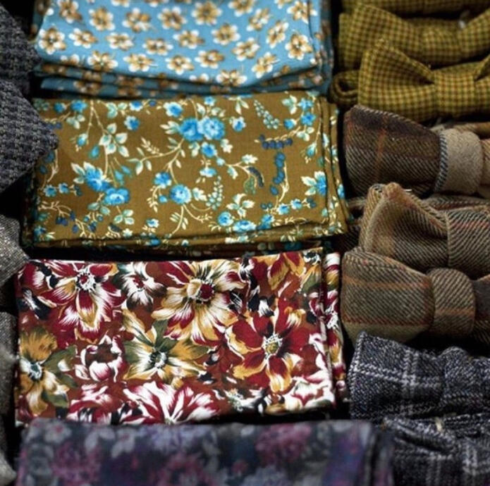 Vintage Pocket Squares and Bow ties